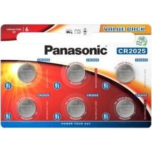 Panasonic CR2032 3V Lithium Batteries 2032 6-Pack